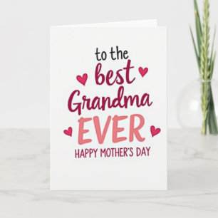 Bester Oma Tag der Herzen Grußkarte Karte