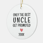 Bester Onkel Befördert – Personalisiertes Jahr Keramik Ornament (Links)