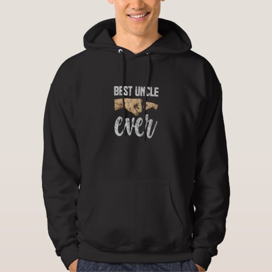 Bester Onkel der Welt, Fauststoß Nichte Neffe Vate Hoodie (Vorderseite)