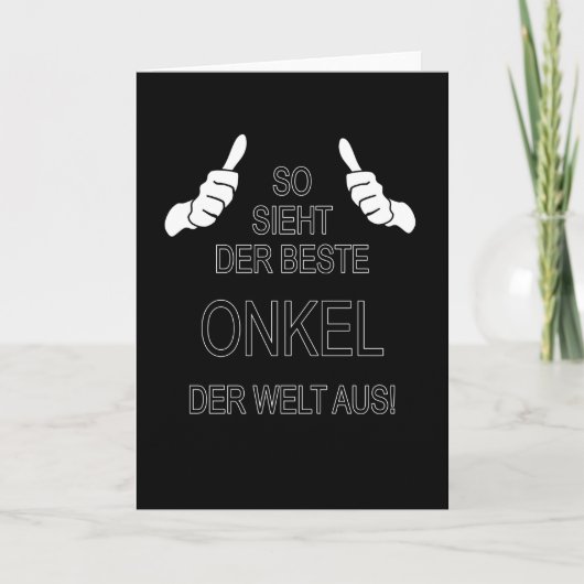 Bester Onkel der Welt Karte (Vorderseite)