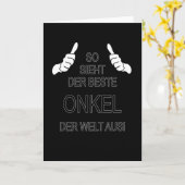 Bester Onkel der Welt Karte (Gelbe Blume)