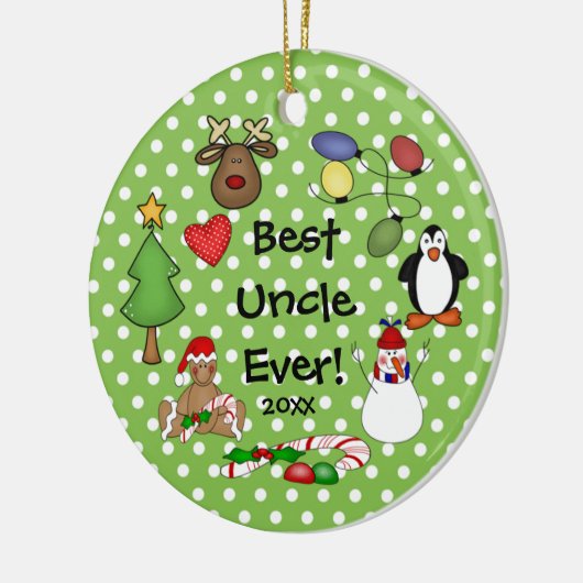 Bester Onkel Ever Christmas Ornament (Links)