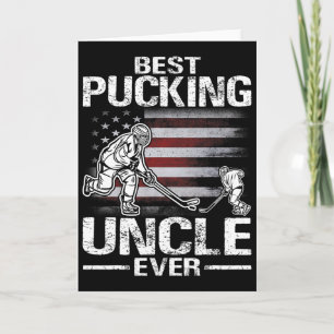 Bester Onkel Ever Hockey Geschenk zum Vatertag Karte