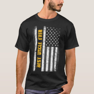 Bester Onkel Ever - USA-Flagge - Vintage Art T-Shirt