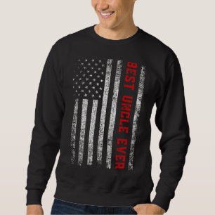 Bester Onkel Ever Vintage Amerikanische Flagge Vat Sweatshirt