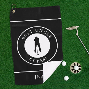 Bester Onkel Familien Golfspieler Monogramm Sport Golfhandtuch