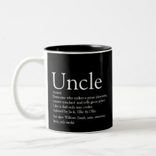 Bester Onkel Funcle der Welt Moderne Definition Sc Zweifarbige Tasse