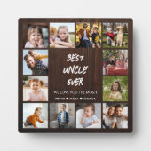 Bester Onkel je 12 Foto Collage Plaque Fotoplatte (Vorderseite)