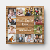Bester Onkel je 12 Foto Collage Plaque Fotoplatte (Vorderseite)