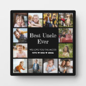 Bester Onkel je 12 Foto Collage Plaque Fotoplatte (Vorderseite)
