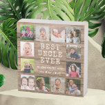 Bester Onkel je 12 Foto Collage Rustikal Brown Holzkisten Schild<br><div class="desc">Erstellen Sie Ihr eigenes Foto-Collage Holzkastenschild mit 12 Ihrer Lieblingsbilder auf einem Holztexturhintergrund. Mit familiären Fotos personalisieren . Schenkt dem Lieblingsköpf zum Geburtstag,  Feiertage und zum Vater ein wertvolles Sake-Geschenk.</div>