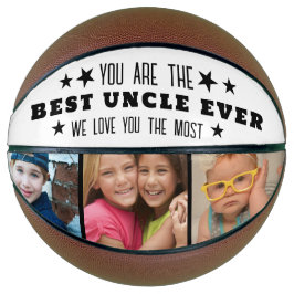 Bester Onkel je 3 FotoCollage Schwarz-Weiß Basketball