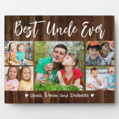 Bester Onkel je 5 Foto Collage Rustikales Paletten Fotoplatte (Vorderseite)