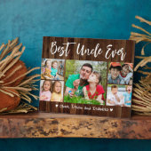 Bester Onkel je 5 Foto Collage Rustikales Paletten Fotoplatte (Seite)