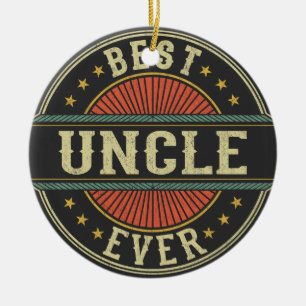 Bester Onkel je Retro Vintager Onkel Väter Tag Keramik Ornament
