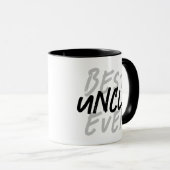 Bester Onkel überhaupt Moderne schwarze und graue Tasse (VorderseiteRechts)