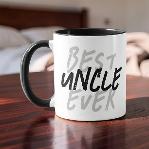 Bester Onkel überhaupt Moderne schwarze und graue Tasse