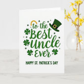 Bester Onkel überhaupt St. Patricks-Karte Karte (Gelbe Blume)