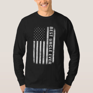 Bester Onkel überhaupt Vintage Amerikanische Flagg T-Shirt