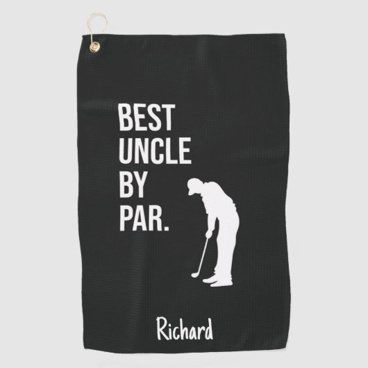 Bester Onkel von Par Golfer Golfhandtuch (Vorderseite)