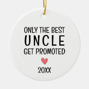 Bester Onkel wird befördert – Personalisiertes Jah Keramik Ornament