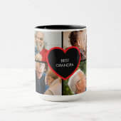Bester Opa 4 Foto Tasse (Zentrum)
