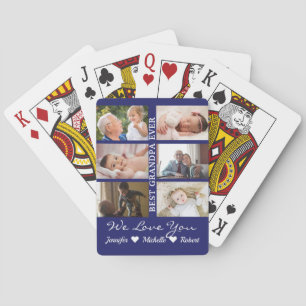 Bester Opa Aller Custom-Fotos Enkelkinder Name Spielkarten