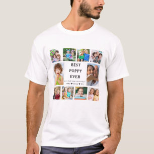 Bester Opa Aller Enkel 10 Foto Collage T-Shirt