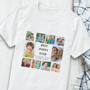Bester Opa Aller Enkel 10 Foto Collage T-Shirt