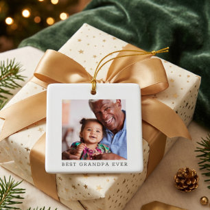 Bester Opa Aller Familienfoto Weihnachtsandenken Keramikornament