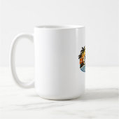Bester Opa Aller Retro-Sonnenuntergangs-Design Kaffeetasse (Links)