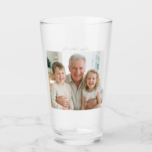 Bester Opa Aller Vatertag Foto Glas (Rückseite)