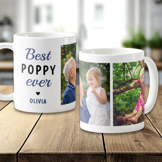 Bester Opa Aller Zeiten 2 Foto Collage Personalisi Kaffeetasse
