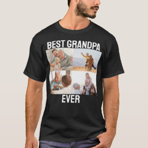 Bester Opa Aller Zeiten 4 Foto-Collage Erstellen S T-Shirt