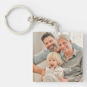 Bester Opa Aller Zeiten Benutzerdefiniertes Foto E Schlüsselanhänger