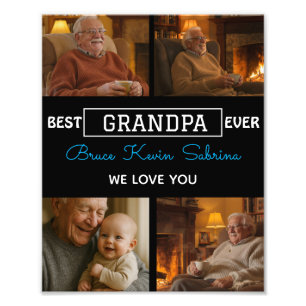 Bester Opa Aller Zeiten Foto-Collage Fotodruck