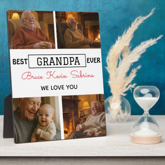 Bester Opa Aller Zeiten Foto-Collage Fotoplatte (Seite)