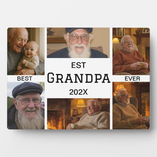 Bester Opa Aller Zeiten Foto-Collage Fotoplatte (Vorderseite)