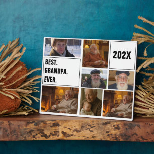 Bester Opa Aller Zeiten Foto-Collage und Benutzerd Fotoplatte