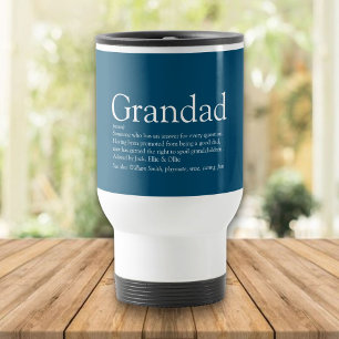 Bester Opa aller Zeiten, Großvater Definition Blau Reisebecher