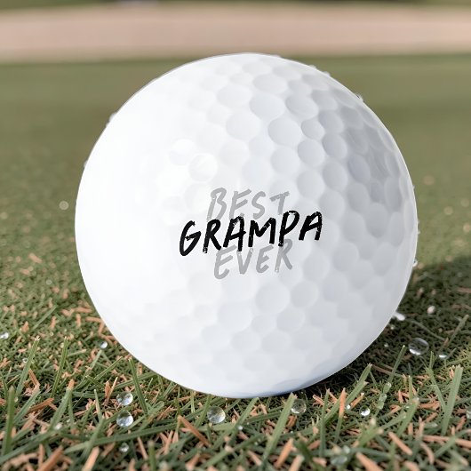 Bester Opa Aller Zeiten Modernes Schwarz und Grau  Golfball