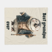 Bester Opa Aller Zeiten Winterpinguin Fleecedecke (Vorderseite (Horizontal))