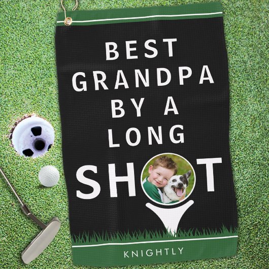 Bester Opa bei weitem Foto Name Golfhandtuch