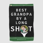 Bester Opa bei weitem Foto Name Golfhandtuch (Vorderseite)