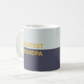 Bester Opa Blue Gold bearbeitbar Kaffeetasse (Vorderseite Links)
