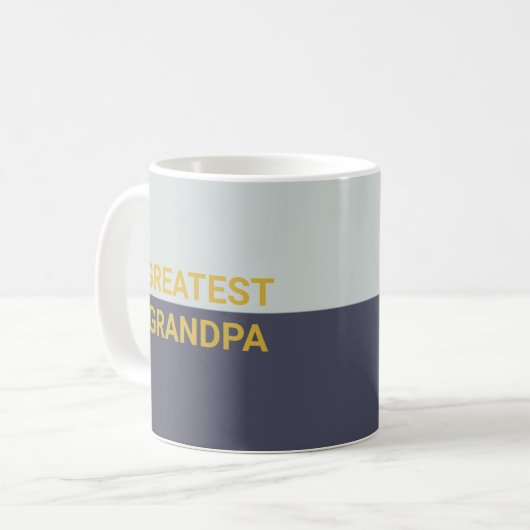Bester Opa Blue Gold bearbeitbar Kaffeetasse (Vorderseite Links)