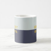 Bester Opa Blue Gold bearbeitbar Kaffeetasse (Mittel)
