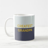 Bester Opa Blue Gold bearbeitbar Kaffeetasse (Links)
