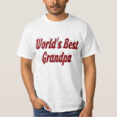 Bester Opa-Bordeaux-Text T-Shirt (Vorderseite)