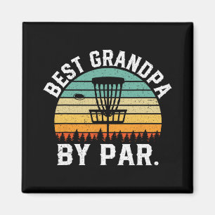 Bester Opa By Par Lustige Disc Golf Papa Vintage H Magnet